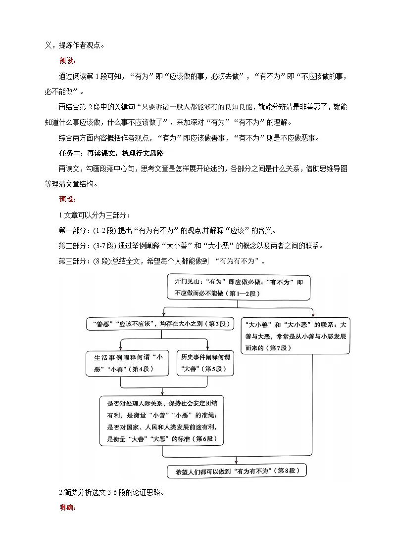 16《有为有不为》教学设计-(同步教学)统编版语文七年级下册名师备课系列第2页