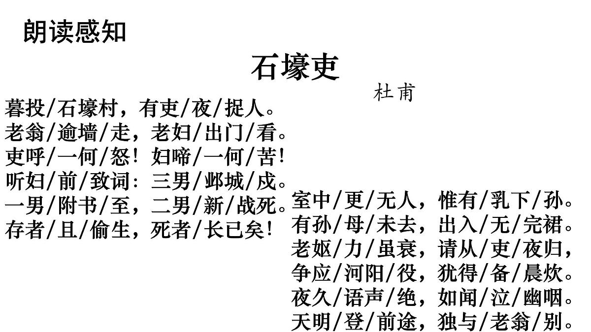 统编版八年级语文下册第六单元第24课 《唐诗三首 ：石壕吏》课件第6页