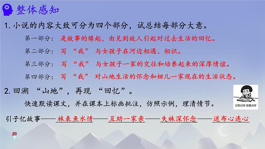 初中 语文 人教部编版（2024）七年级下册11 山地回忆 课件第8页