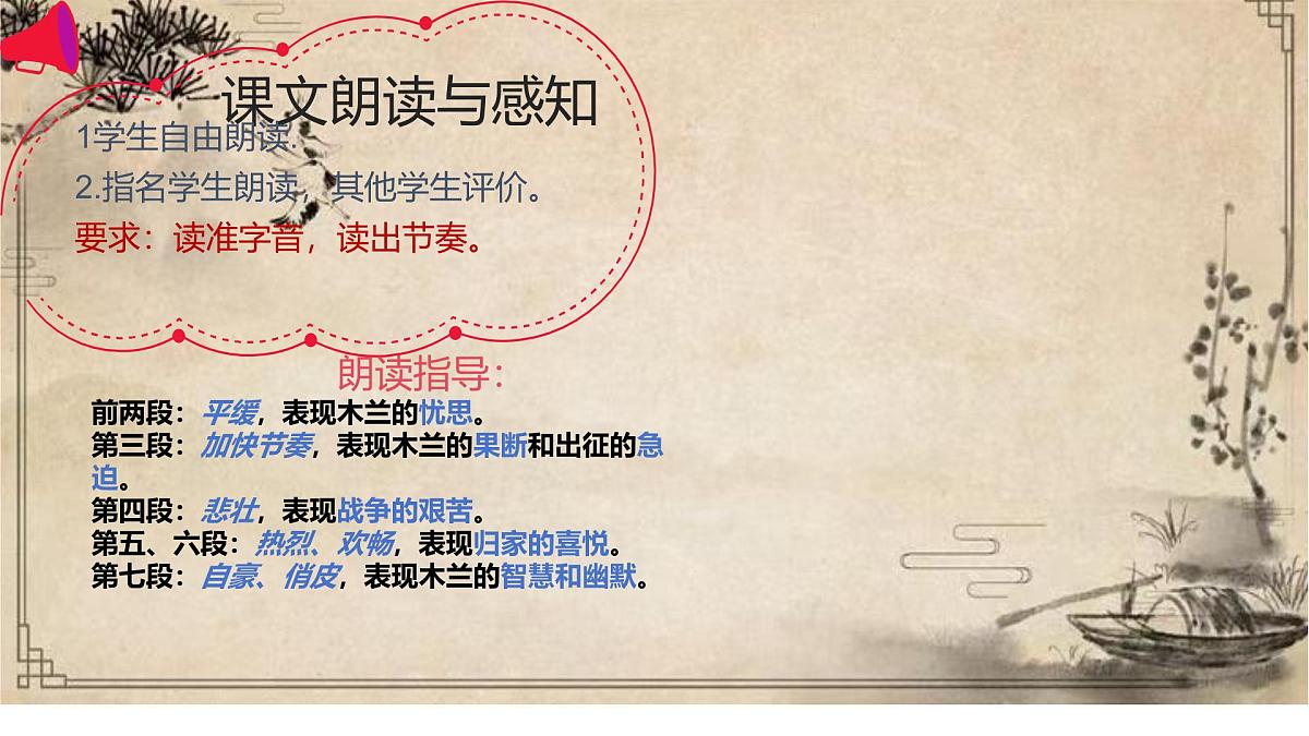 初中  语文  人教部编版（2024） 七年级下册9 木兰诗 课件第5页
