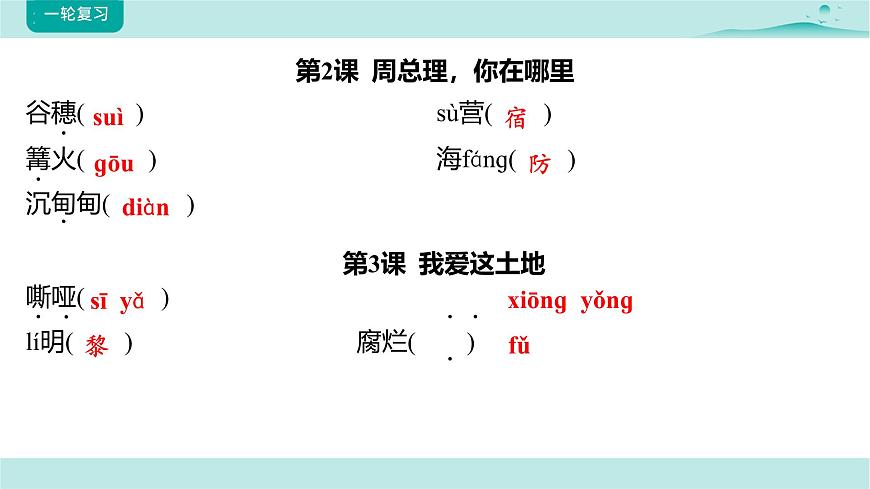 2025年中考语文一轮复习-九上语文全册知识点复习课件第3页