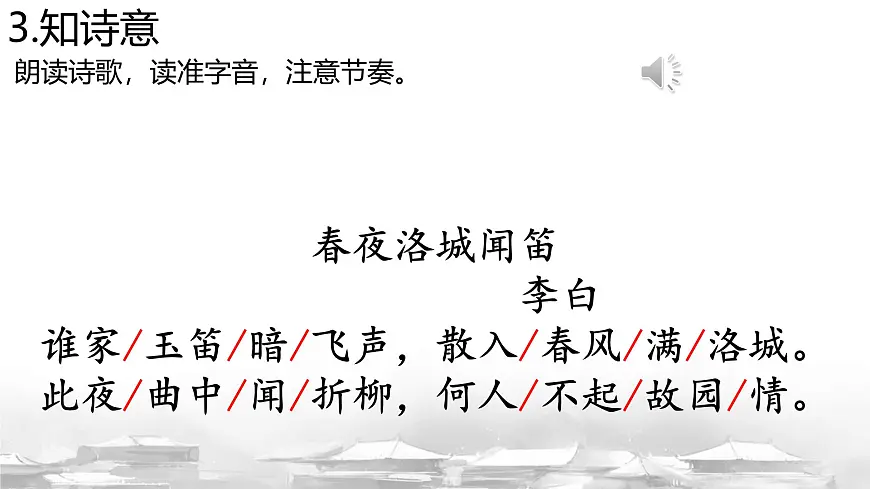 统编版（部编版）（2024） 七年级下册（2024） 第三单元 课外古诗词诵读《春夜洛城闻笛》 课件第7页