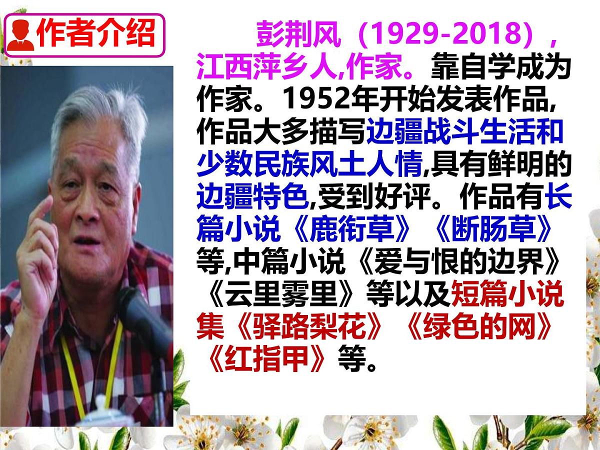 初中 语文 人教部编版（2024）七年级下册（2024） 第四单元14 驿路梨花 课件第4页