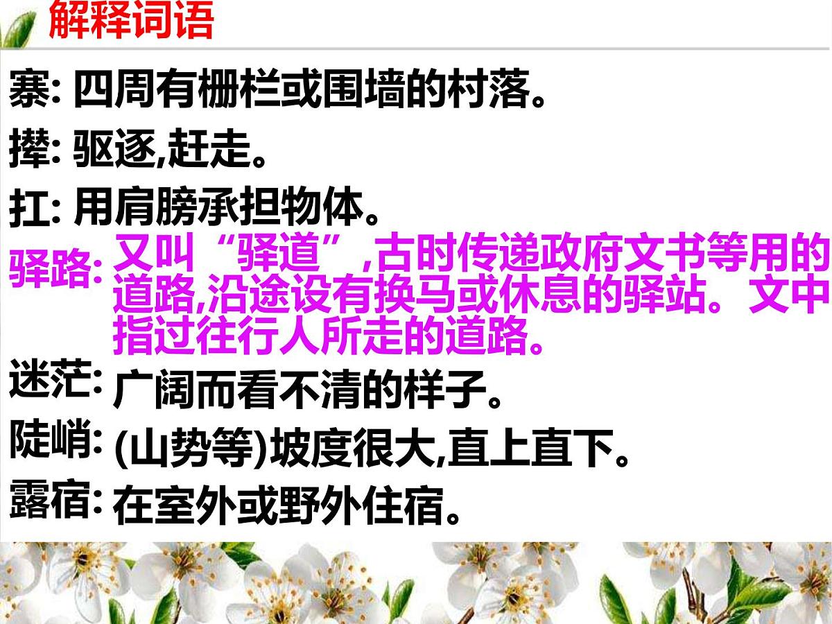 初中 语文 人教部编版（2024）七年级下册（2024） 第四单元14 驿路梨花 课件第6页