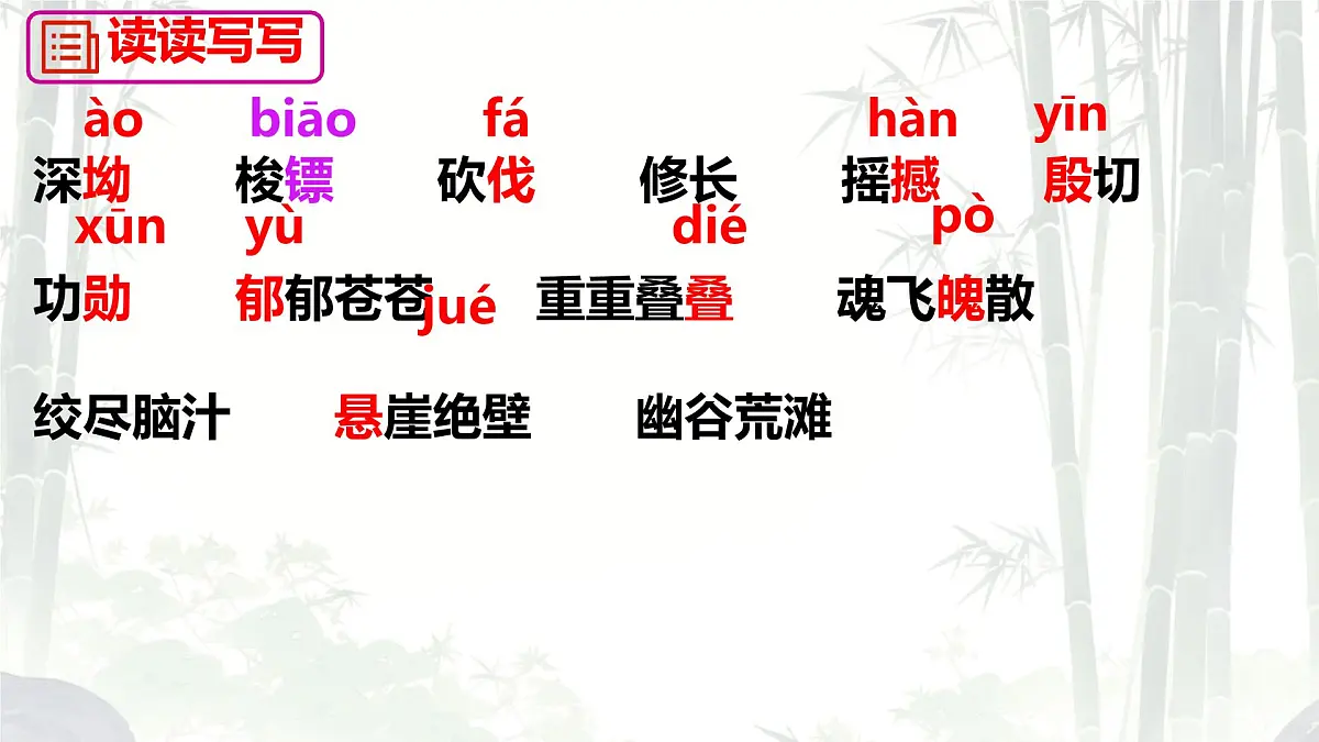初中 语文 人教部编版（2024）七年级下册（2024） 第五单元18 井冈翠竹 课件第6页