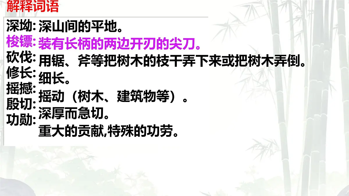初中 语文 人教部编版（2024）七年级下册（2024） 第五单元18 井冈翠竹 课件第7页