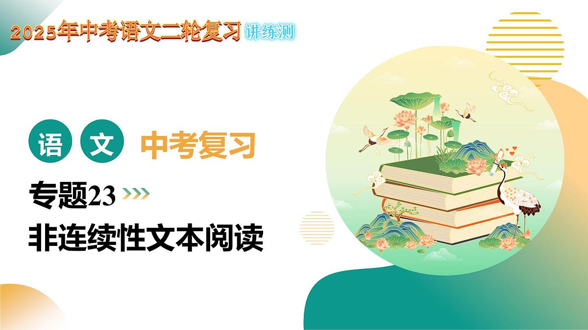 专题23 非连续性文本阅读（课件）2025年中考语文二轮复习讲练测（全国通用）第1页