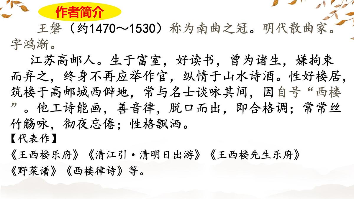 统编版九年级语文下册教学课件《朝天子 咏喇叭》第4页