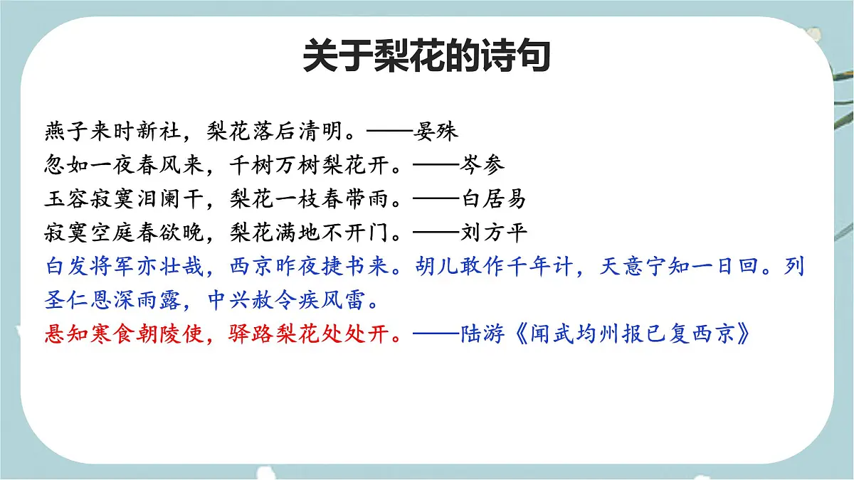 初中 语文 人教部编版（2024）七年级下册（2024）第四单元14 驿路梨花 课件第1页
