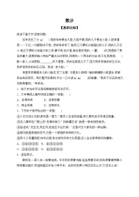 初中语文人教部编版（2024）七年级上册散步同步训练题