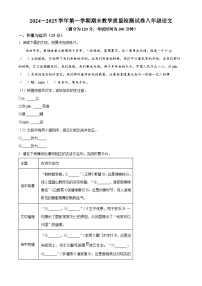 河南省洛阳市新安县2024-2025学年八年级上学期期末语文试题（含答案）