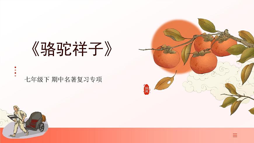 七年级语文下册第三单元期中名著专项复习《骆驼祥子》习题课件PPT第1页