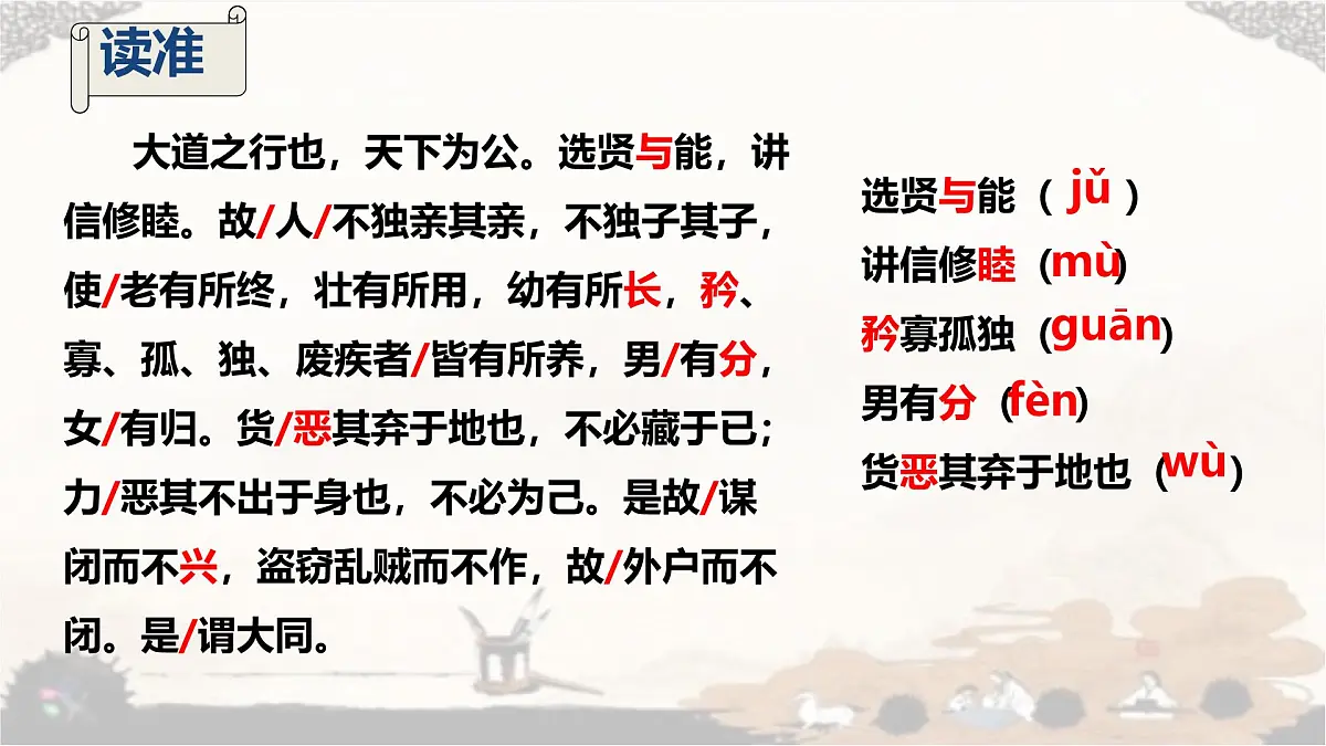 统编版八年级语文下册教学课件《大道之行也》第8页