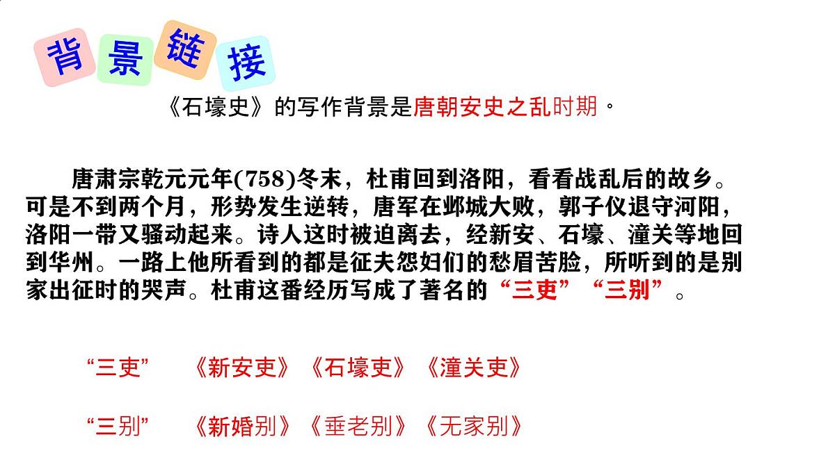统编版八年级语文下册第六单元 第24课 《唐诗三首：石壕吏 》课件第4页
