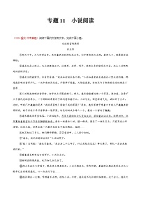专题11  小说阅读（第01期）-2024年中考语文真题分类汇编（全国通用）（解析版）