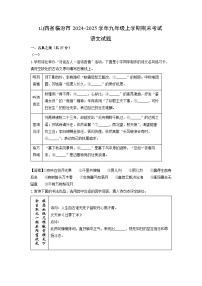 山西省临汾市2024-2025学年九年级上学期期末考试语文试卷（解析版）