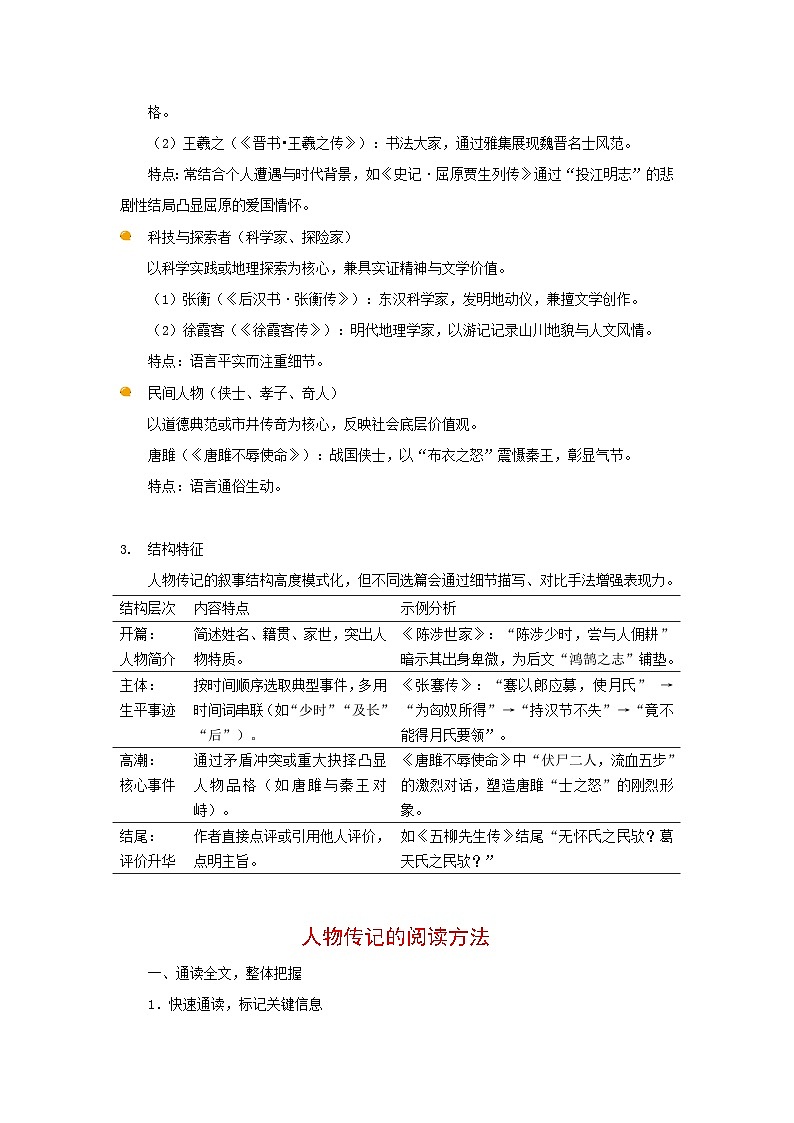 2025年中考语文二轮文言文复习：人物传记 专题练习题（含答案解析）第2页