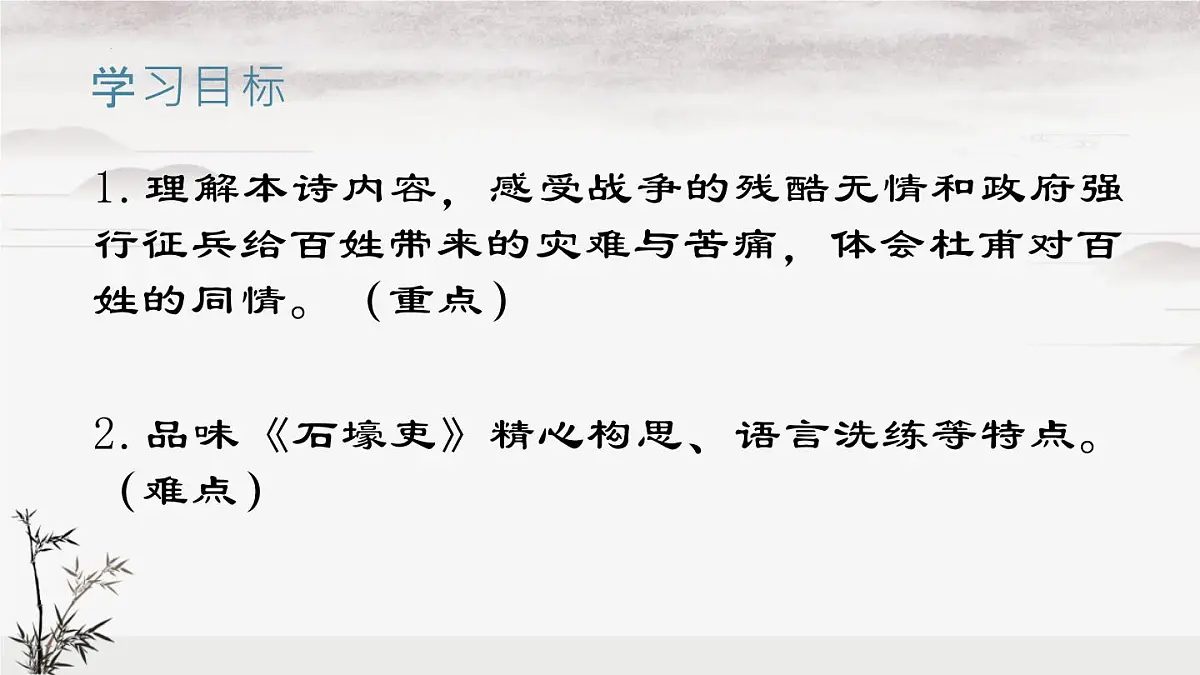 部编版 2024-2025年第二学期 语文 八年级下册 第24课《唐诗三首：石壕吏》课件第6页