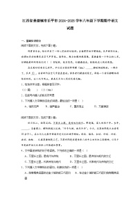 江西省景德镇市乐平市2024-2025学年八年级下学期期中语文试题（含答案）