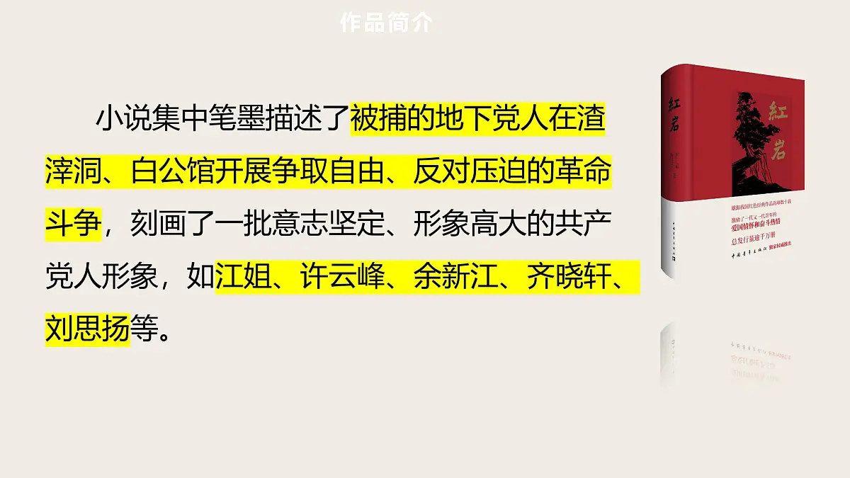 第13篇 《红岩》　——中考语文部编版名著整本书阅读复习课件　第6页