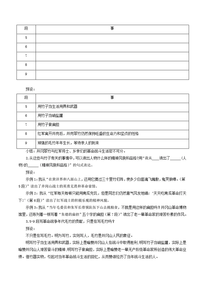 第18课 《井冈翠竹》教学设计第3页