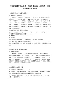 江苏省盐城市东台市第一教育联盟2024-2025学年七年级下学期期中语文试题（含答案）