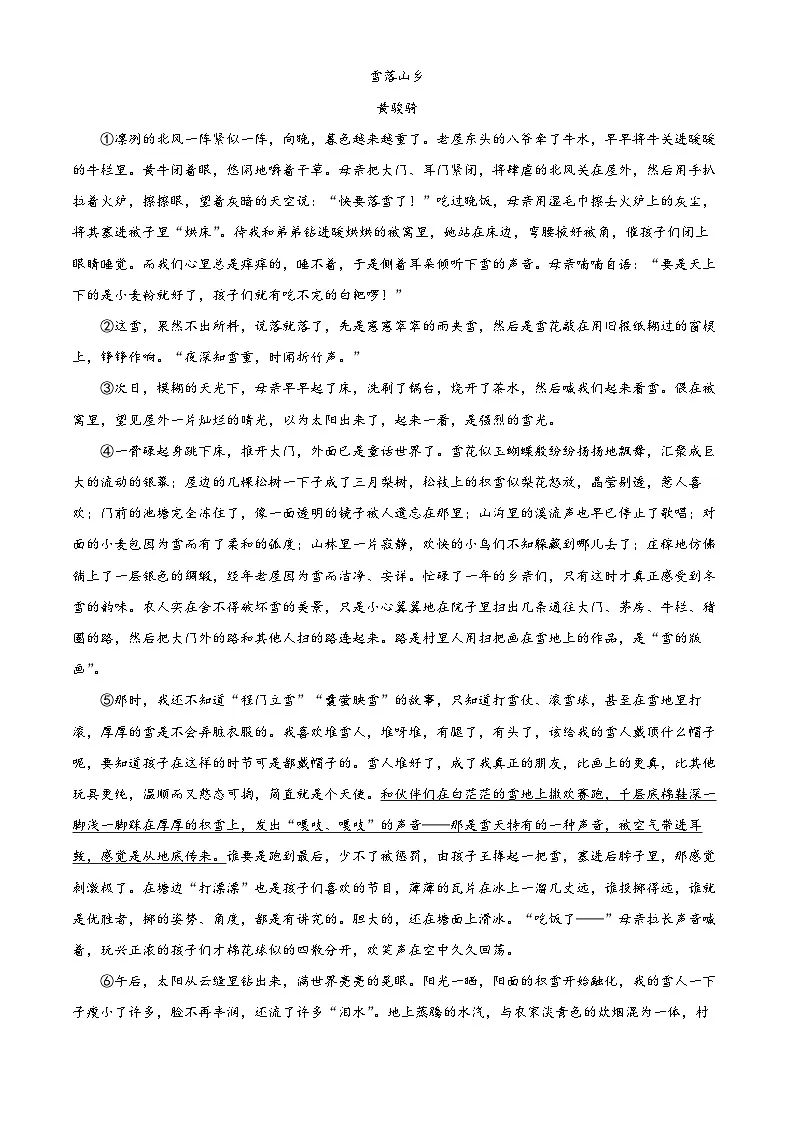 2025年河南省安阳市滑县中考模拟语文试题（含答案）第3页