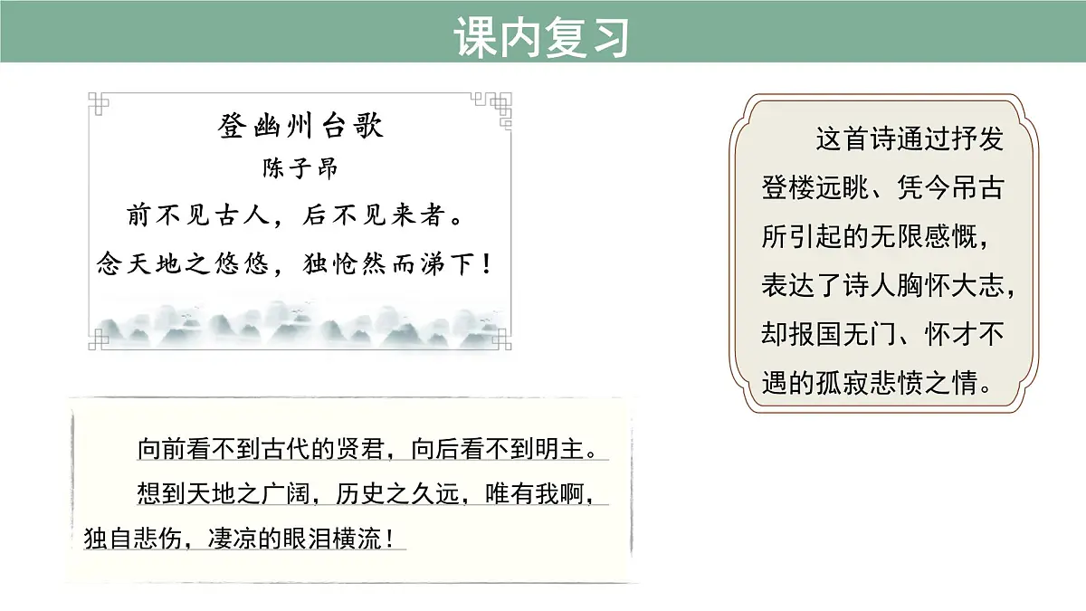 七年级下册语文期末古诗文复习+默写 课件第4页