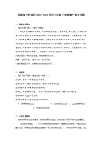河南省许昌地区2024-2025学年七年级下学期期中语文试题（含答案）