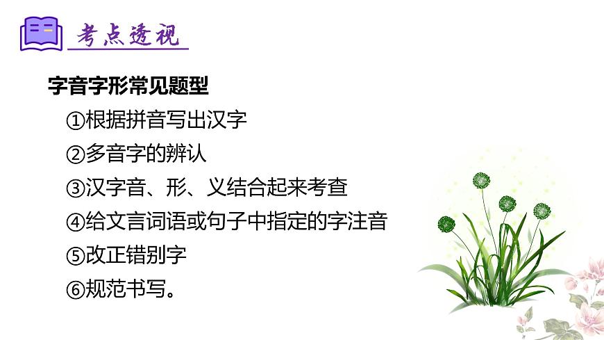七下语文期末考点串讲 专题01 字音字形 课件（考点梳理+例题指导）2024-2025学年（统编版）第6页
