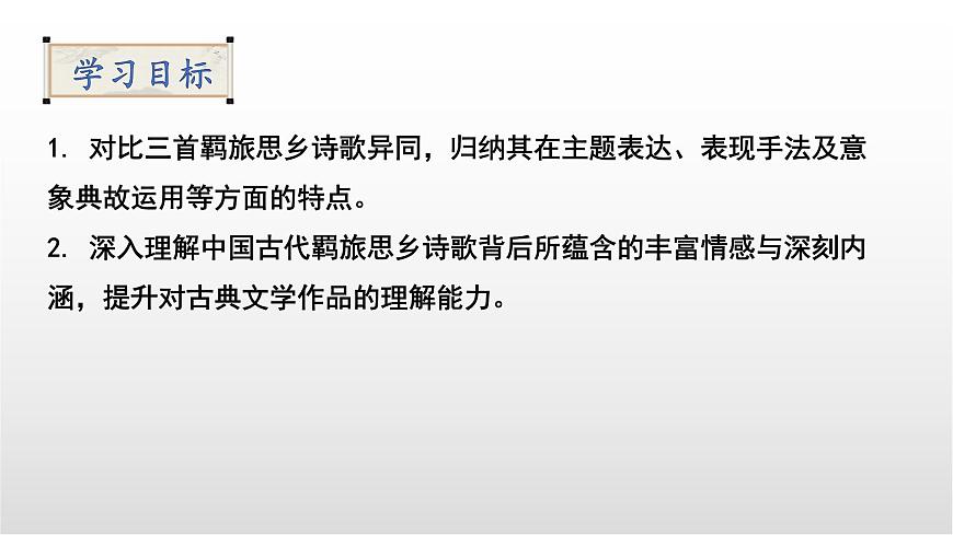 羁旅思乡类诗歌三首整合复习课件 中考语文一轮复习第2页