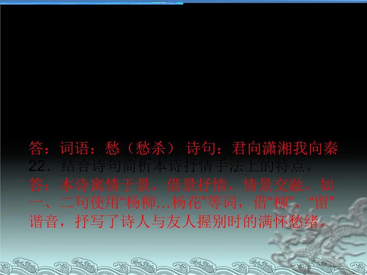 《古诗鉴赏》课件 2025届部编版初中语文中考一轮复习第7页