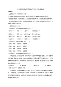 2024届四川省眉山市初中学业水平考试中考语文真题试卷（原卷及解析）