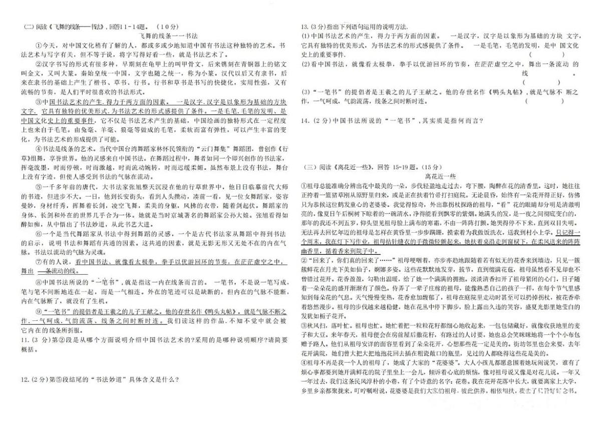 2025年黑龙江省哈尔滨市剑桥第三中学校中考三模语文试题第2页