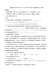 安徽省安庆市怀宁县2024-2025学年七年级下学期期中语文试题