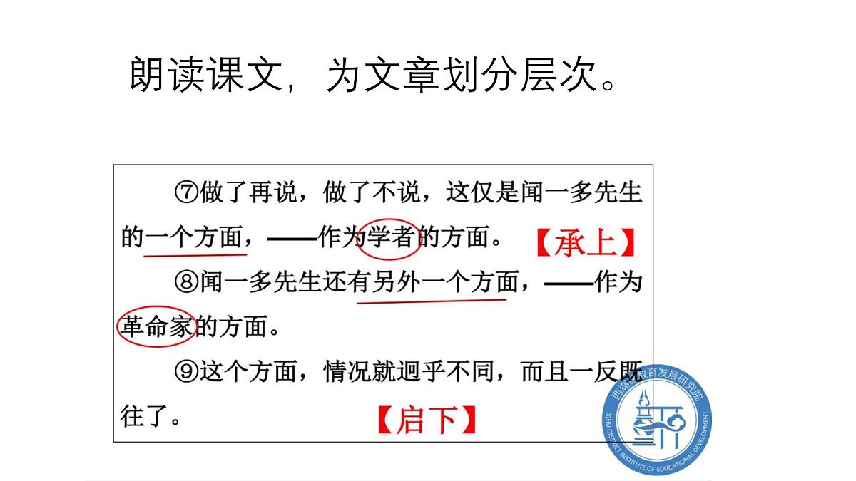 第2课《说和做—记闻一多先生言行片段》 课件 部编版语文七年级下册第7页
