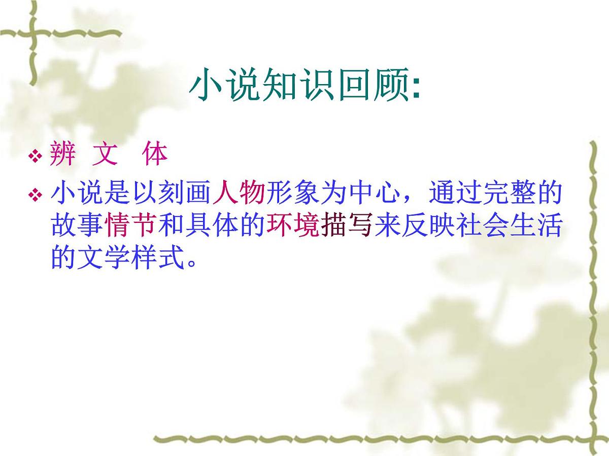 中考语文二轮专题复习课件：小说阅读第2页