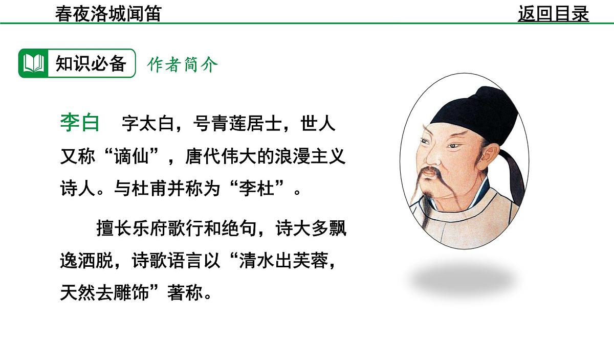 2024-2025年第二学期 部编版 语文 七年级下册 第三单元 2 春夜洛城闻笛 课件第5页