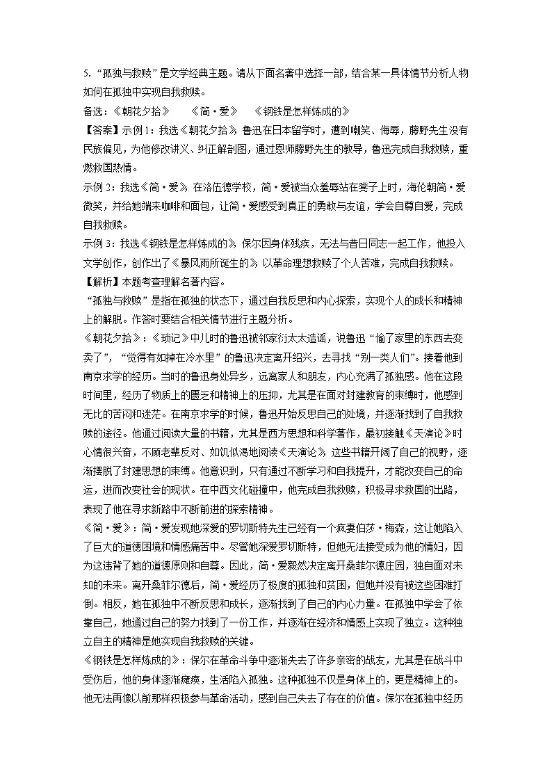 辽宁省沈阳市沈河区2025年中考一模[中考模拟]考试语文试卷（解析版）第3页