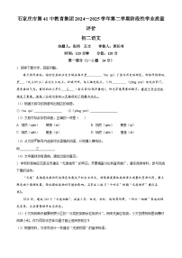 河北省石家庄市第四十一中学2024-2025学年八年级下学期期中语文试题（原卷版+解析版）