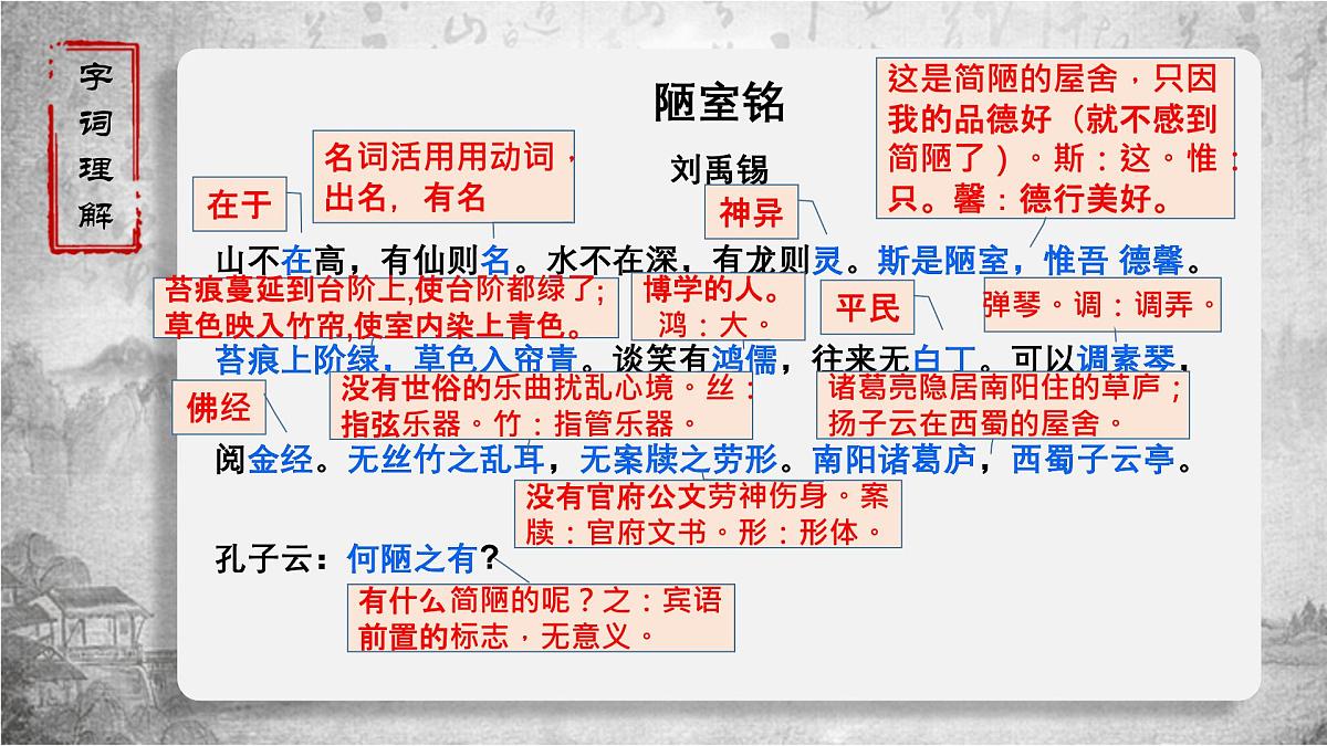 统编版（2024）七年级语文下17短文两篇--陋室铭课件第8页