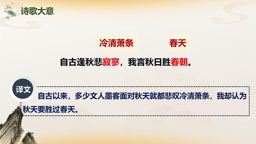 第六单元课外古诗词诵读《秋词（其一）》课件 2025学年统编版语文七年级上册第8页