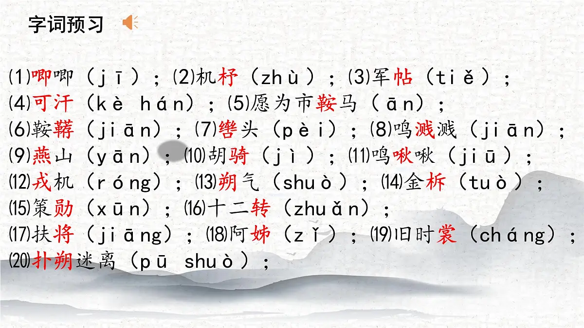 9《木兰诗》 课件 部编版语文七年级下册第6页