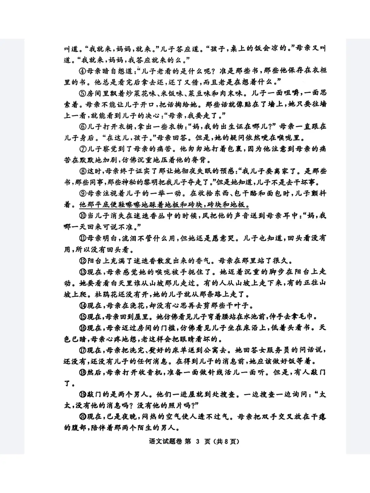 2025郑州中考二模语文试卷第3页