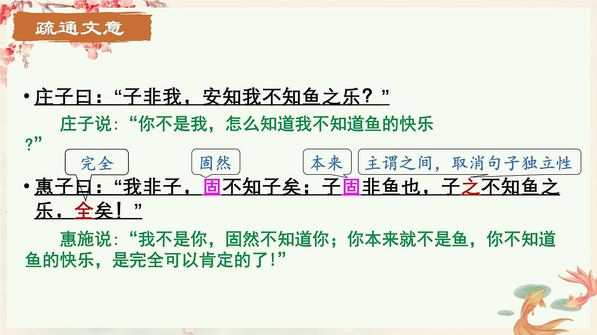 统编版语文八年级下册第21课《庄子与惠子游于濠梁》课件第8页