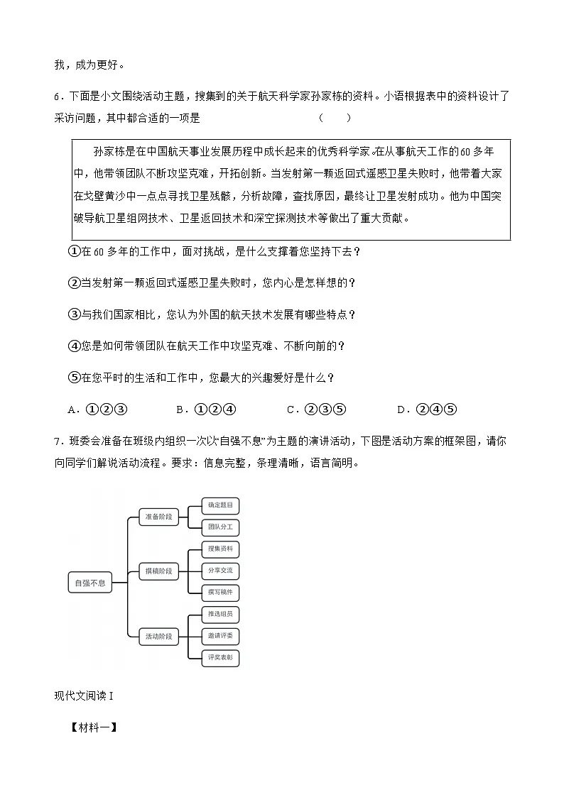 2025年中考语文一模猜题卷（宁夏回族自治区专用）—2025年全国各地市最新中考语文模拟考试（含答案+解析）第3页