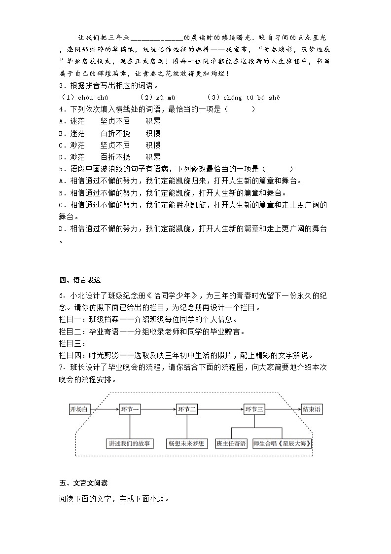 广东省东莞市佳美实验学校、众美中学、莞美学校三校2025年中考二模语文试题（含答案）第2页