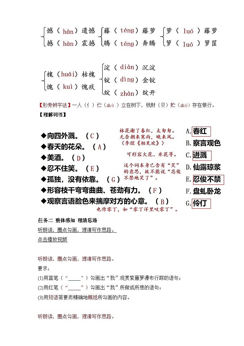 第19课 紫藤萝瀑布 第1课时 教学设计第3页