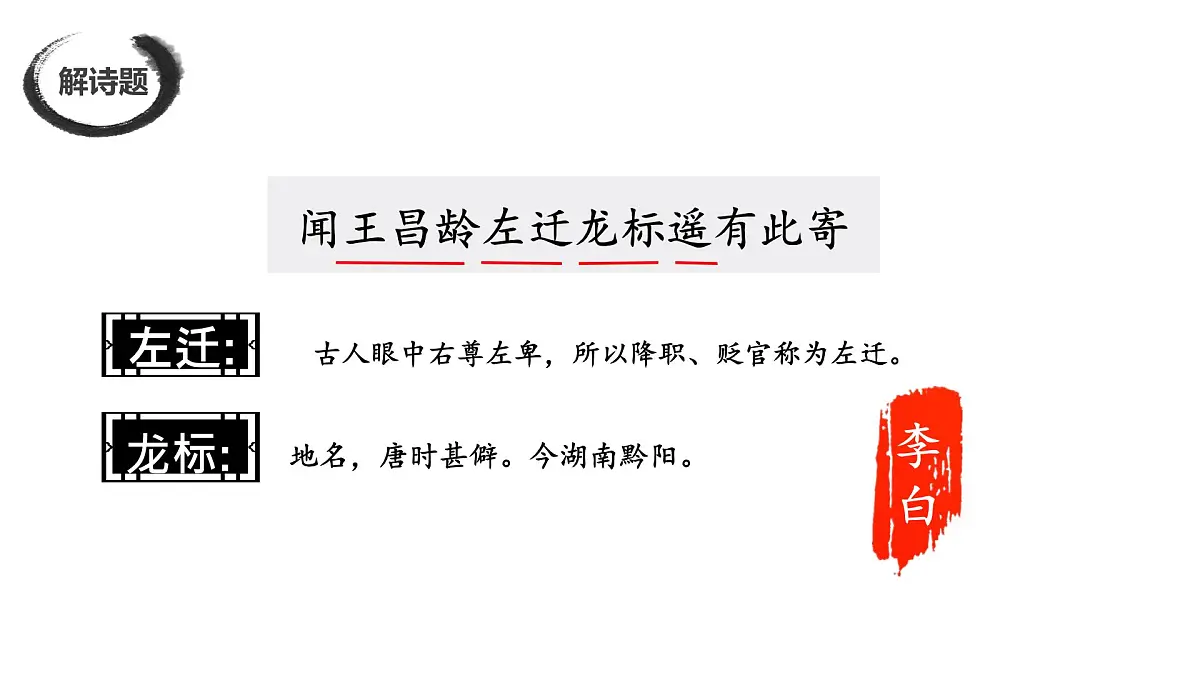 4《闻王昌龄左迁龙标遥有此寄 》 课件 统编版七年级语文上册3第6页