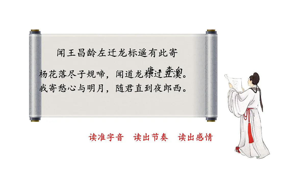 4《闻王昌龄左迁龙标遥有此寄 》 课件 统编版七年级语文上册3第8页